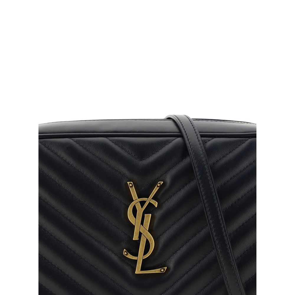 Saint Laurent Black Calf Leather Bos Taurus Shoulder Bag - Luxury Boutique Co