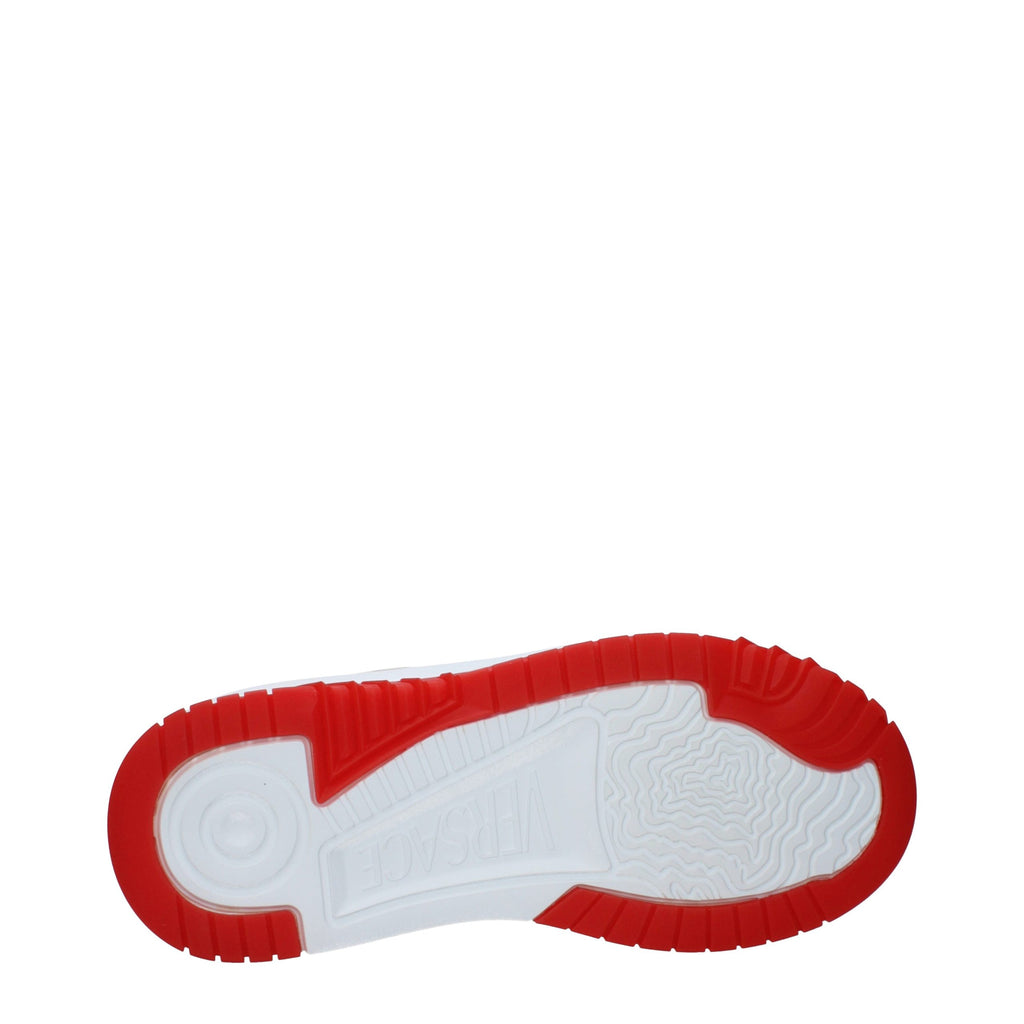 Versace White Leather Athletic Sneakers - Luxury Boutique Co