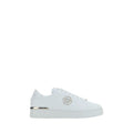 Philipp Plein White Calf Leather Bos Taurus Low Top Sneakers - Luxury Boutique Co