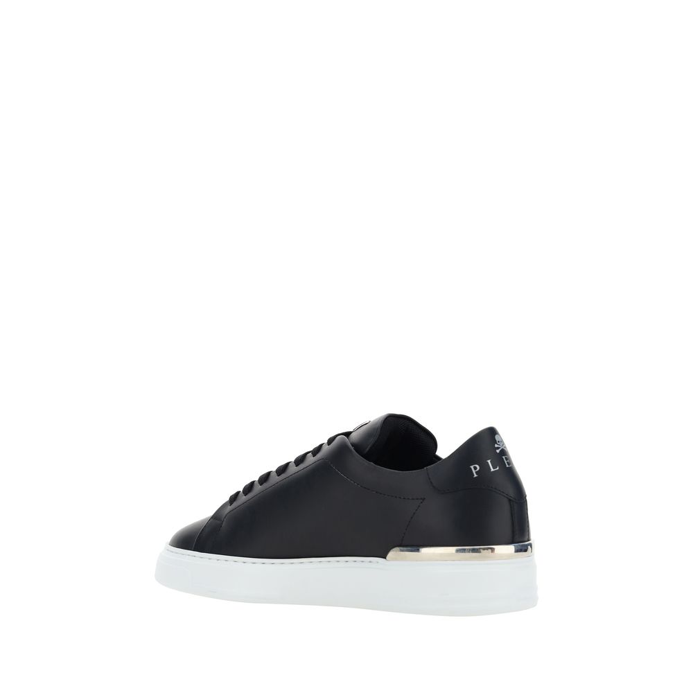 Philipp Plein Black Calf Leather Bos Taurus Low Top Sneakers - Luxury Boutique Co