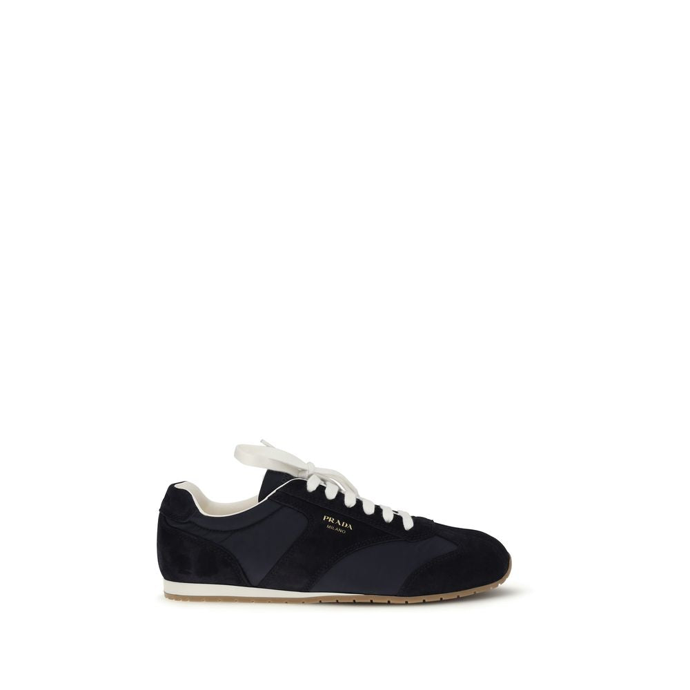Prada Blue Calf Leather Bos Taurus Athletic Sneakers - Luxury Boutique Co