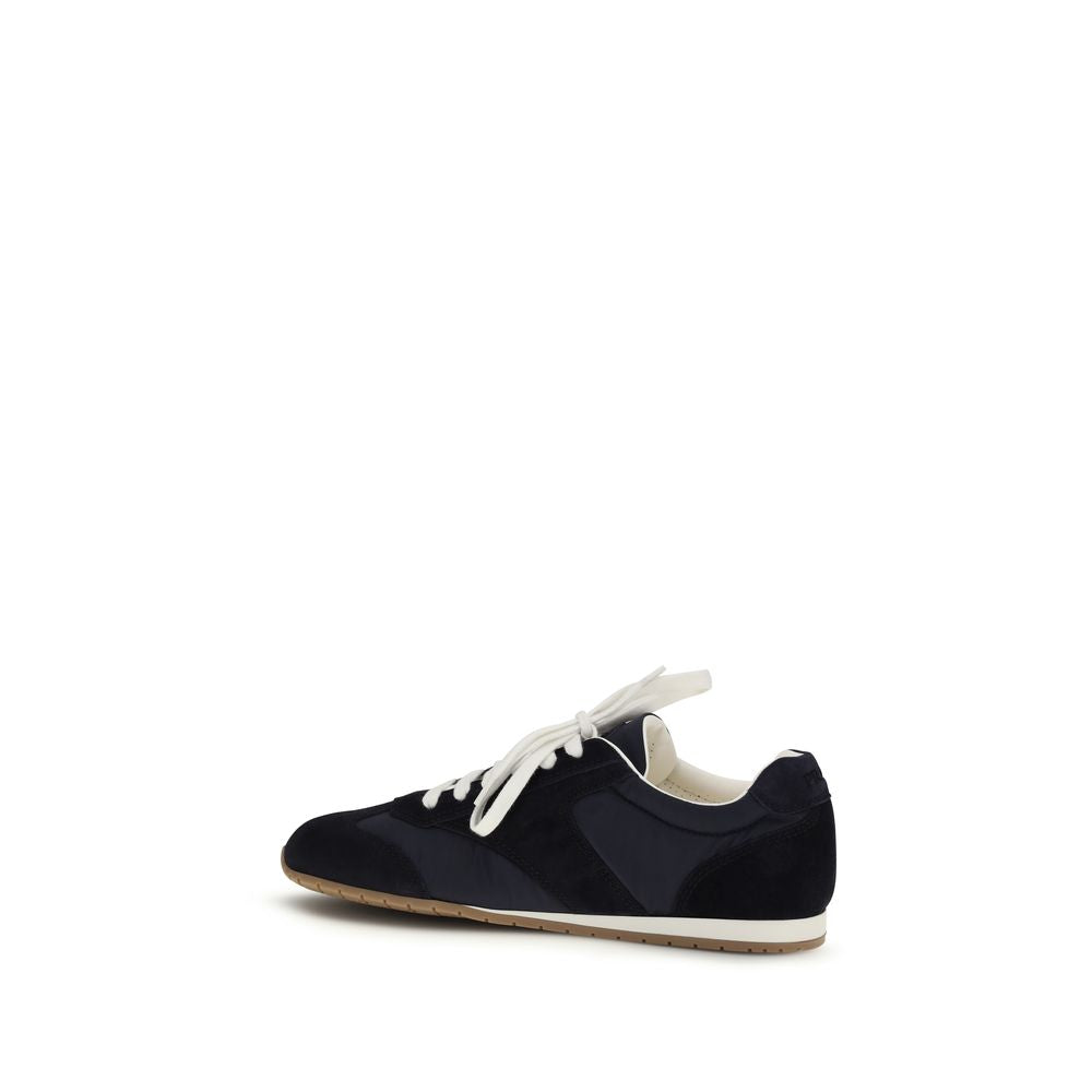 Prada Blue Calf Leather Bos Taurus Athletic Sneakers - Luxury Boutique Co