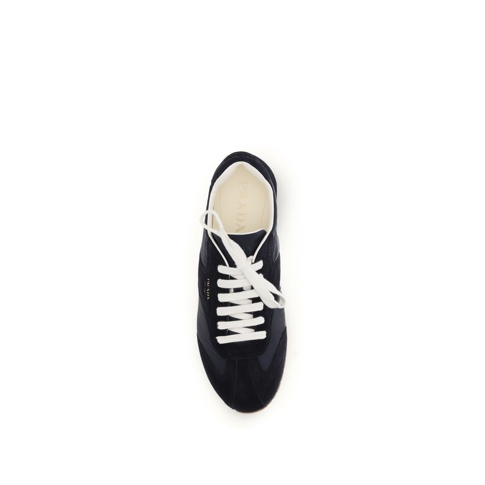 Prada Blue Calf Leather Bos Taurus Athletic Sneakers - Luxury Boutique Co
