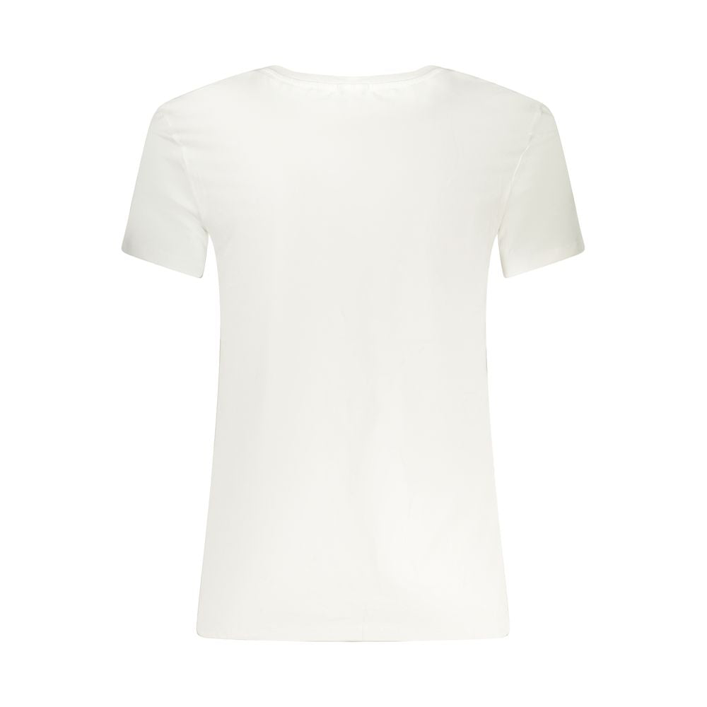 Guess Jeans White Cotton Men's V-Neck T-Shirt - Luxury Boutique Co