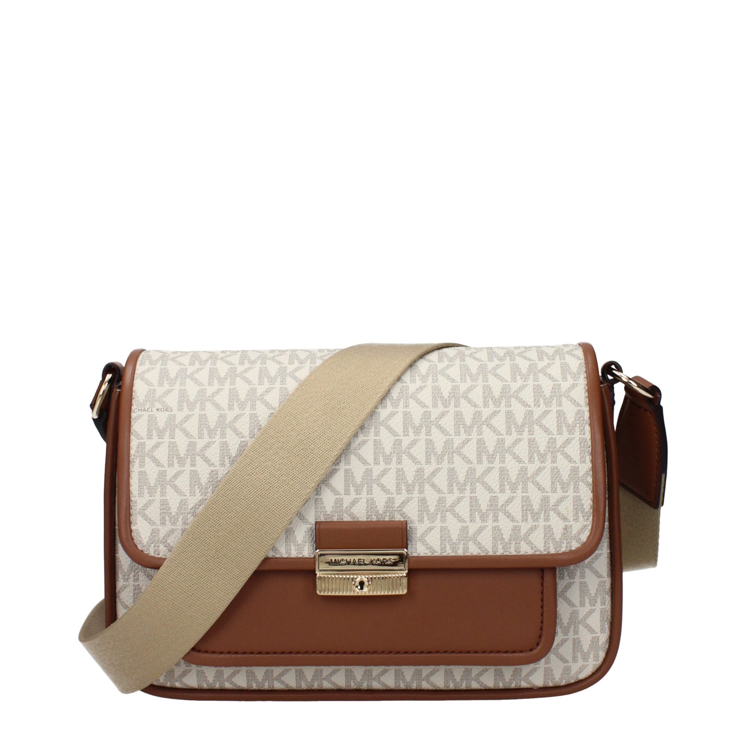 Michael Kors Beige Fabric Crossbody Bag - Luxury Boutique Co