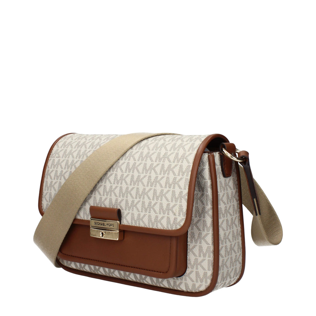 Michael Kors Beige Fabric Crossbody Bag - Luxury Boutique Co