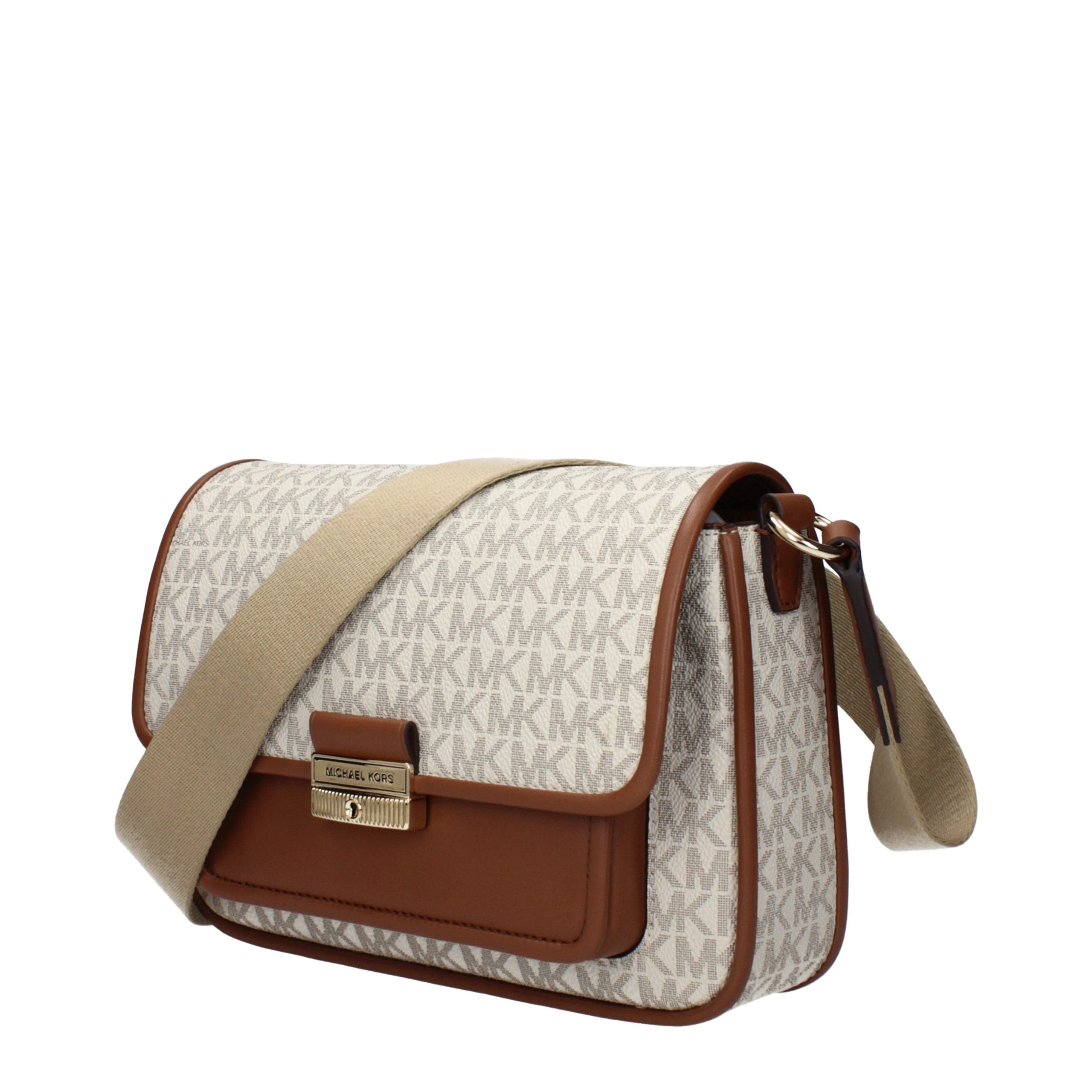 Michael Kors Beige Fabric Crossbody Bag - Luxury Boutique Co