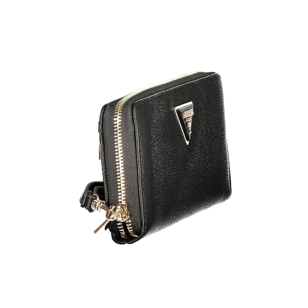 Guess Jeans Black Polyurethane Women Wallet - Luxury Boutique Co