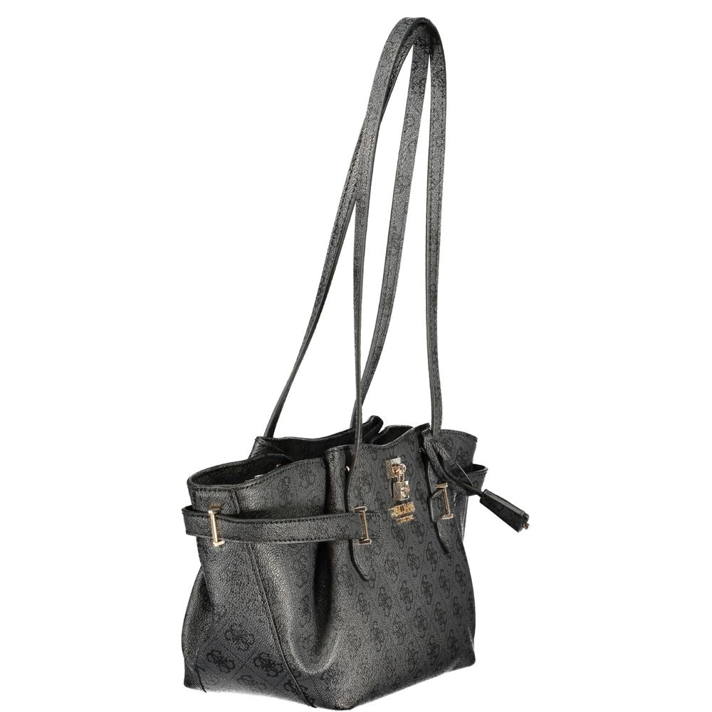 Guess Jeans Black Polyurethane Women's Handbag - Luxury Boutique Co