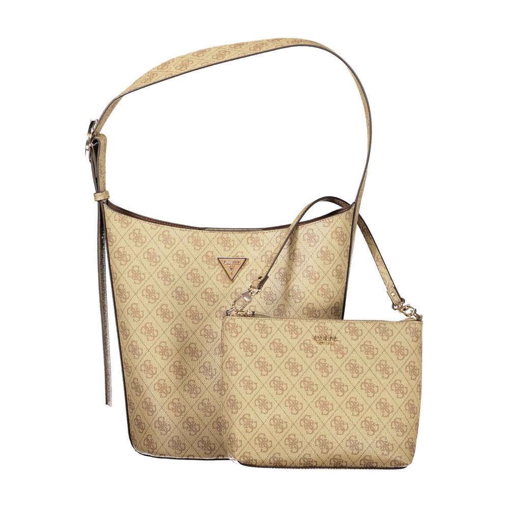 Guess Jeans Beige Polyurethane Women Handbag - Luxury Boutique Co