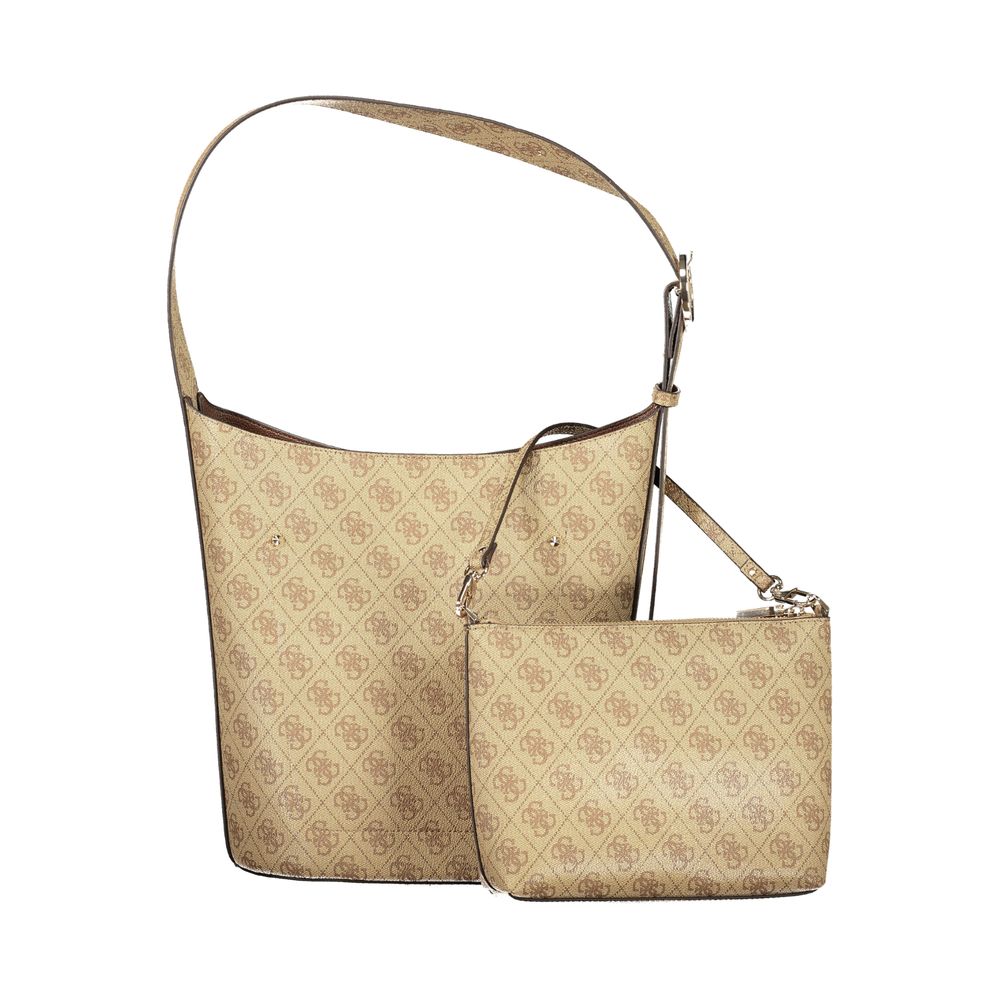 Guess Jeans Beige Polyurethane Women Handbag - Luxury Boutique Co