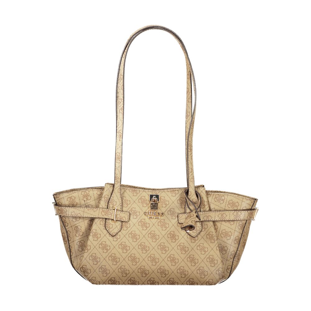 Guess Jeans Beige Polyurethane Women Handbag - Luxury Boutique Co
