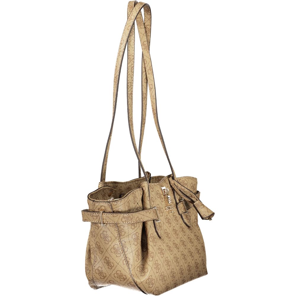 Guess Jeans Beige Polyurethane Women Handbag - Luxury Boutique Co