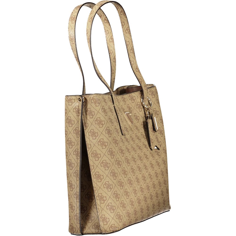 Guess Jeans Beige Polyurethane Women Handbag - Luxury Boutique Co