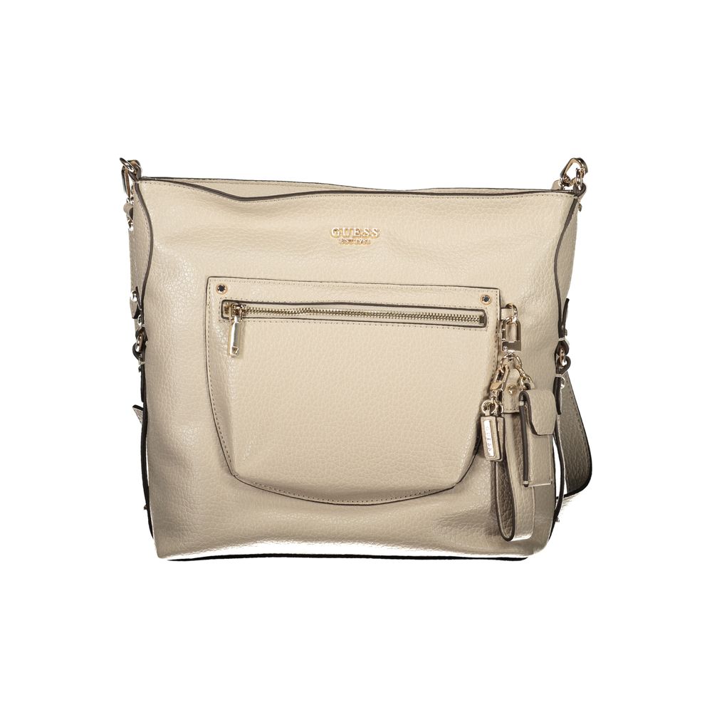 Guess Jeans Beige Polyurethane Women's Handbag - Luxury Boutique Co