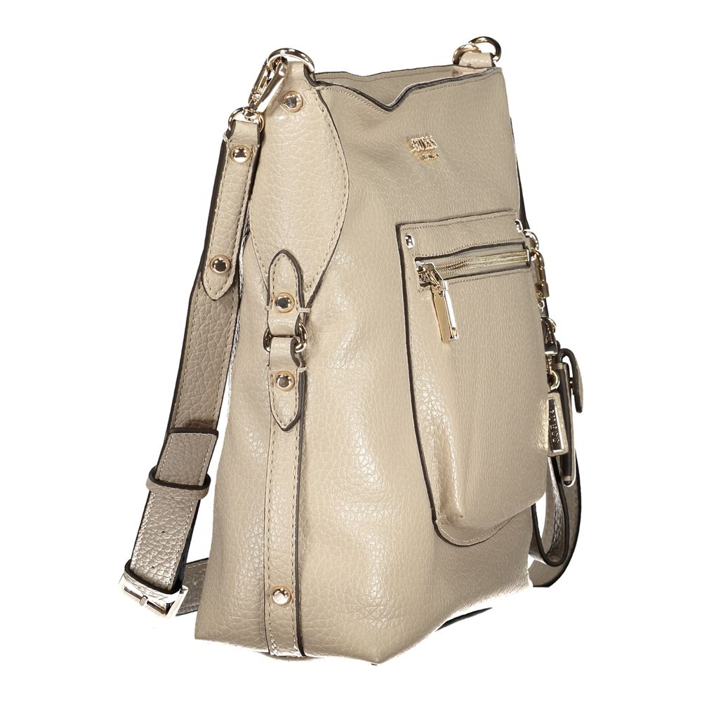 Guess Jeans Beige Polyurethane Women's Handbag - Luxury Boutique Co