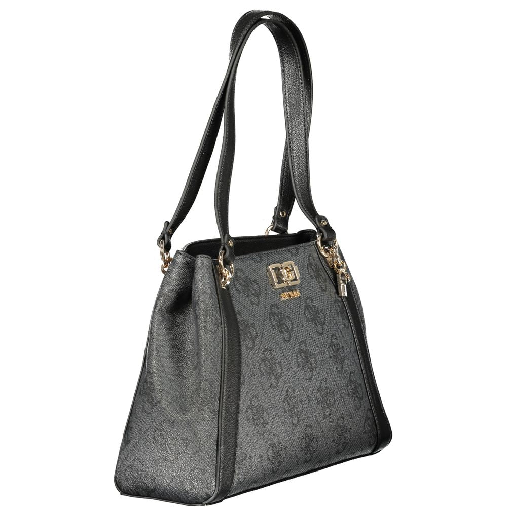 Guess Jeans Nero Poliuretano Women Handbag - Luxury Boutique Co