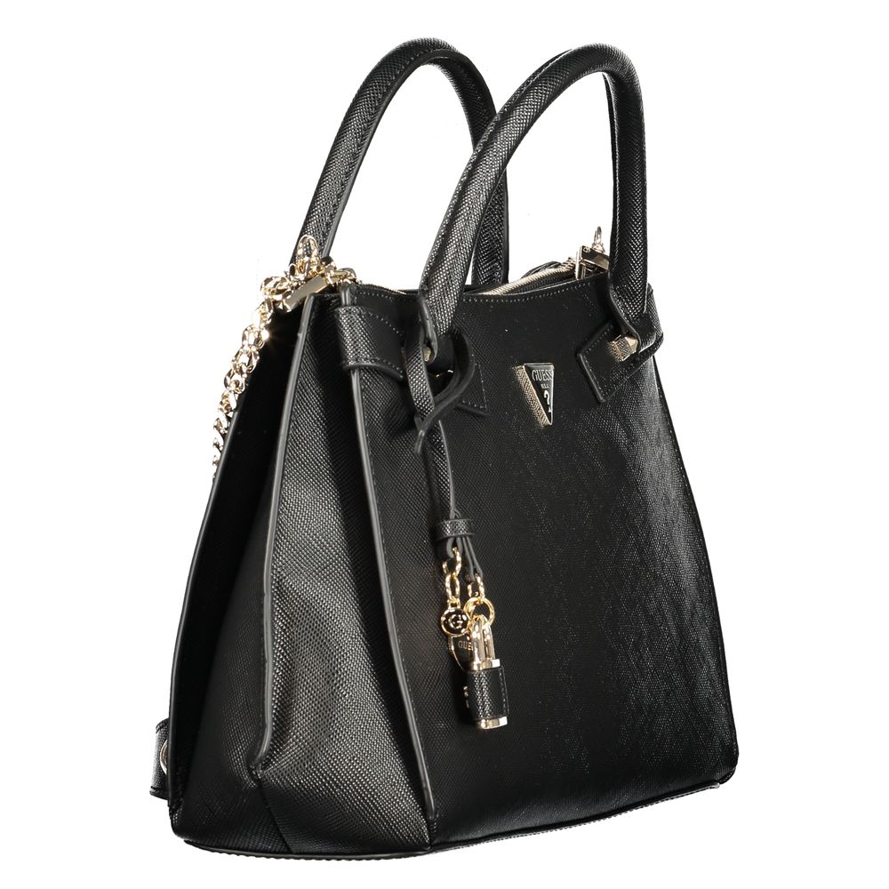 Guess Jeans Black Polyurethane Women Handbag - Luxury Boutique Co