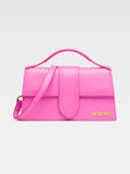 Jacquemus Neon Pink Leather Le Grand Bambino Handbag - Luxury Boutique Co