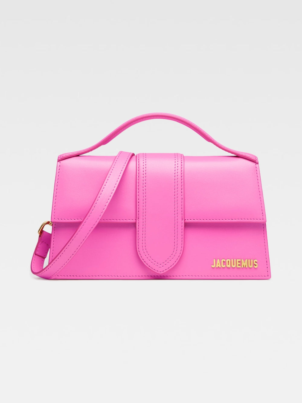 Jacquemus Neon Pink Leather Le Grand Bambino Handbag - Luxury Boutique Co