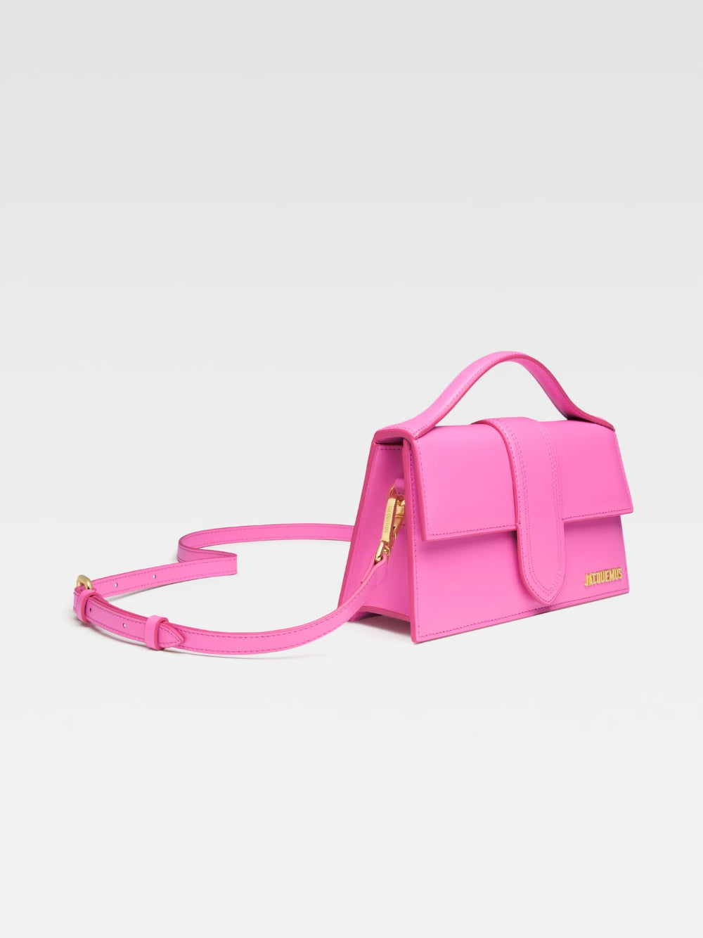 Jacquemus Neon Pink Leather Le Grand Bambino Handbag - Luxury Boutique Co