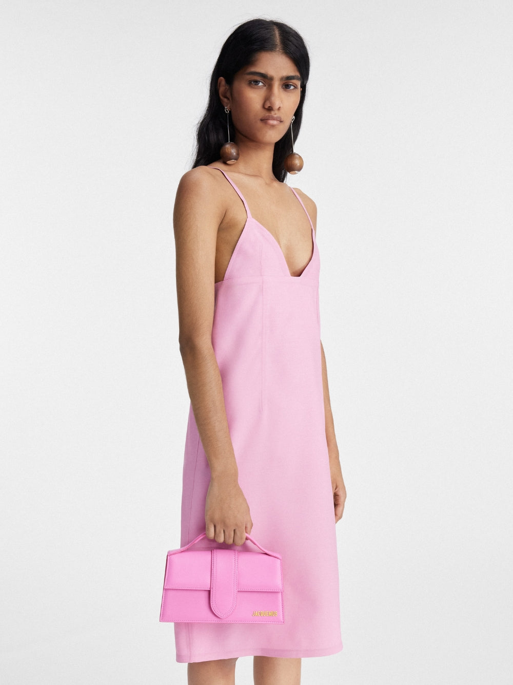 Jacquemus Neon Pink Leather Le Grand Bambino Handbag - Luxury Boutique Co