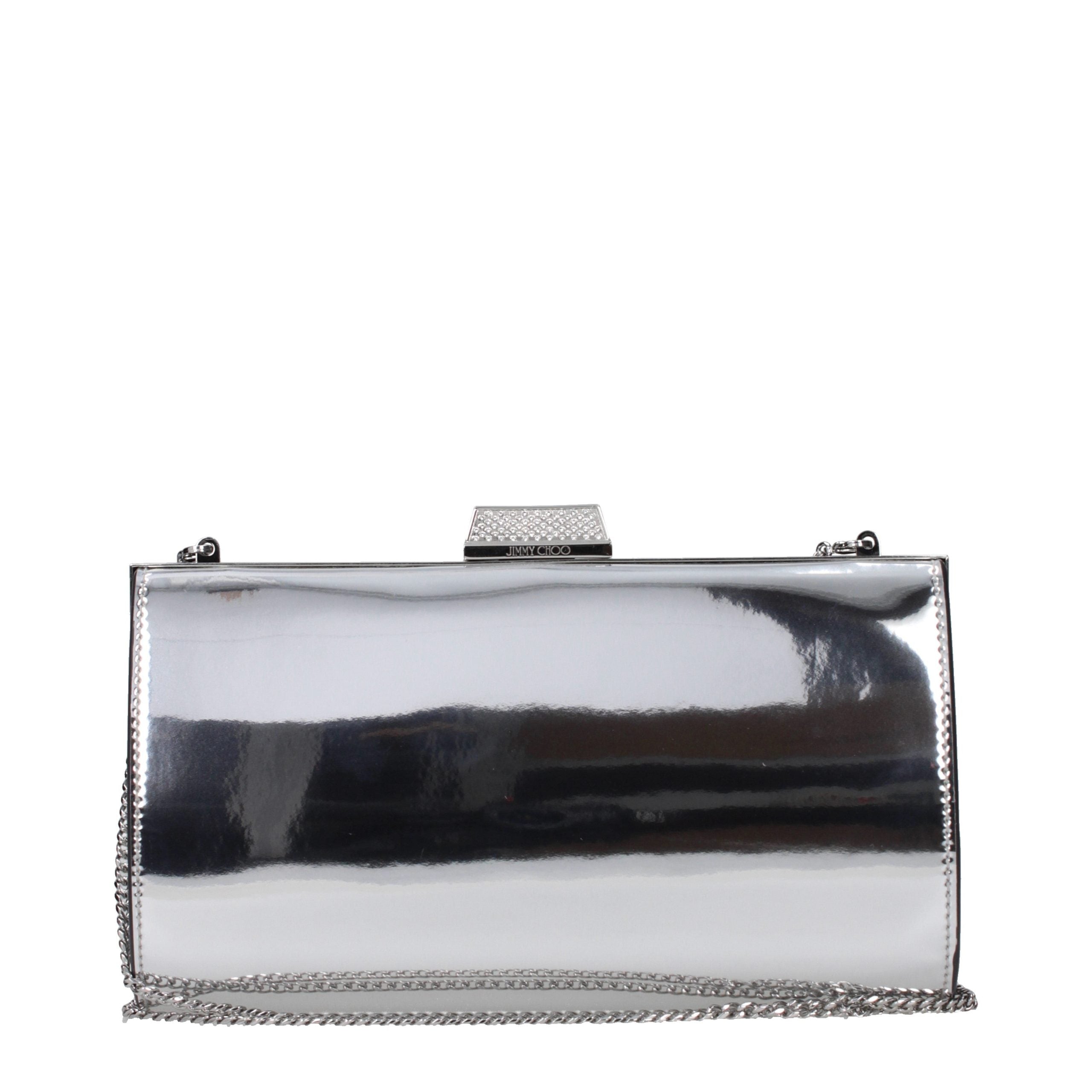 Jimmy Choo Gray Leather Clutch Bag - Luxury Boutique Co