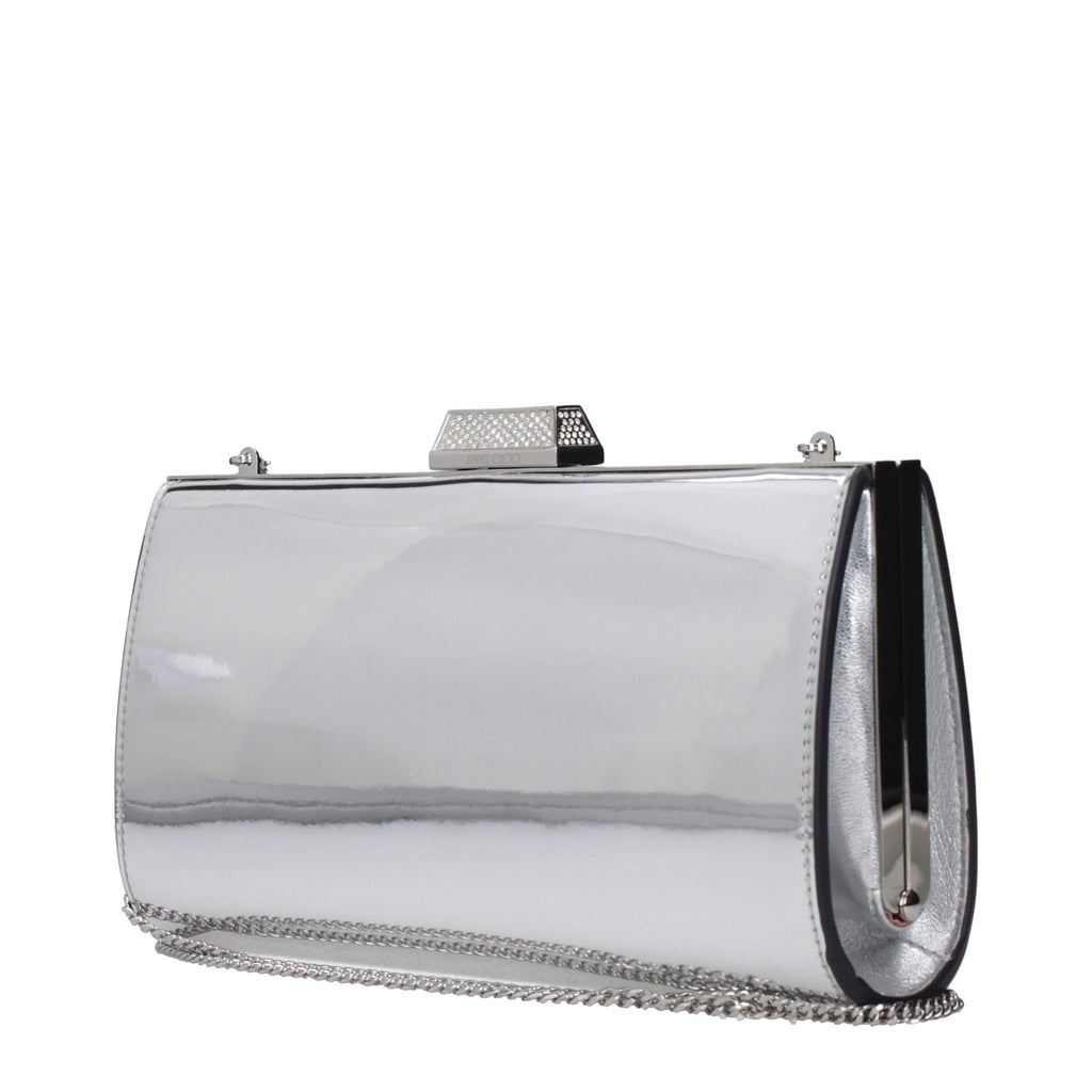 Jimmy Choo Gray Leather Clutch Bag - Luxury Boutique Co