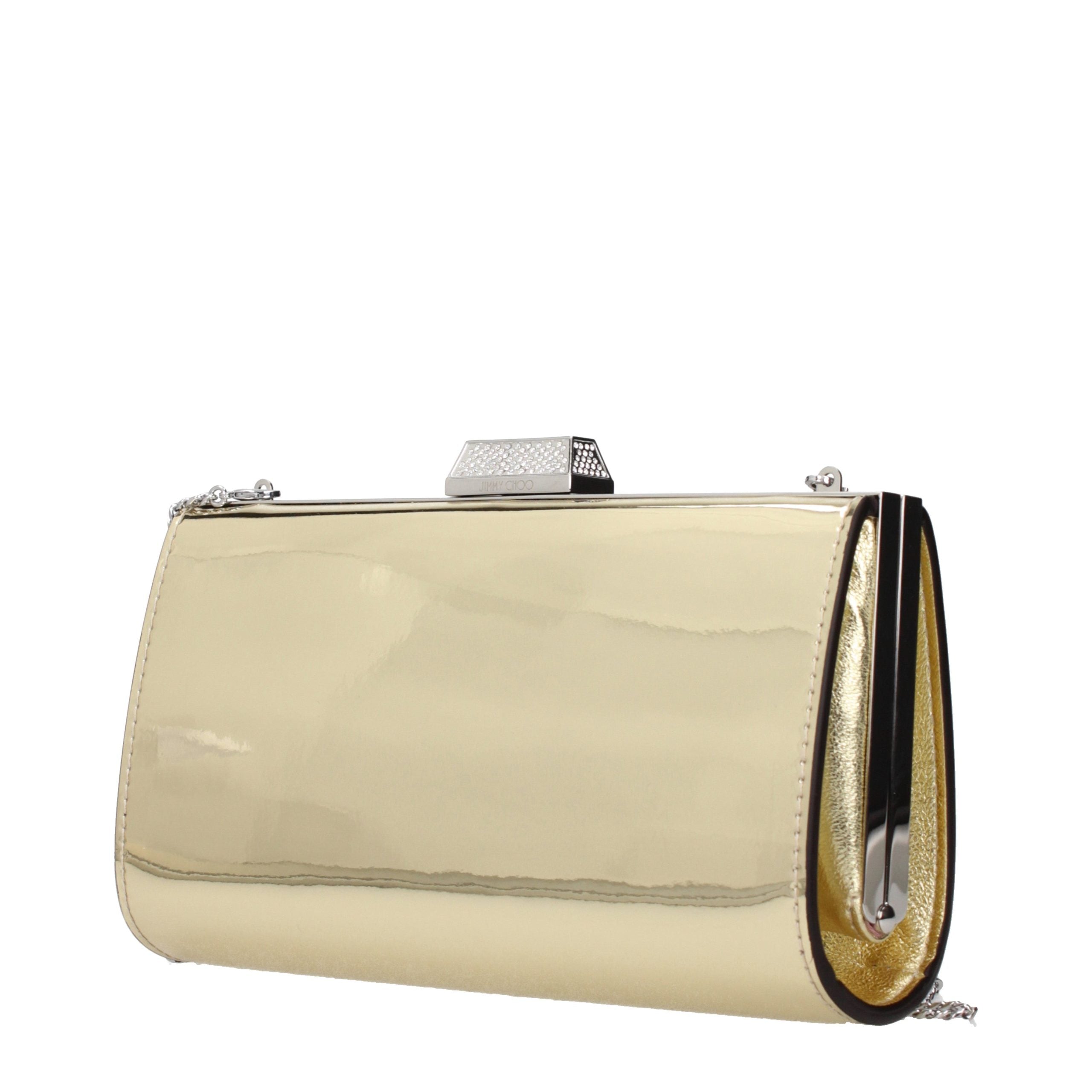 Jimmy Choo Gold Leather Clutch Bag - Luxury Boutique Co