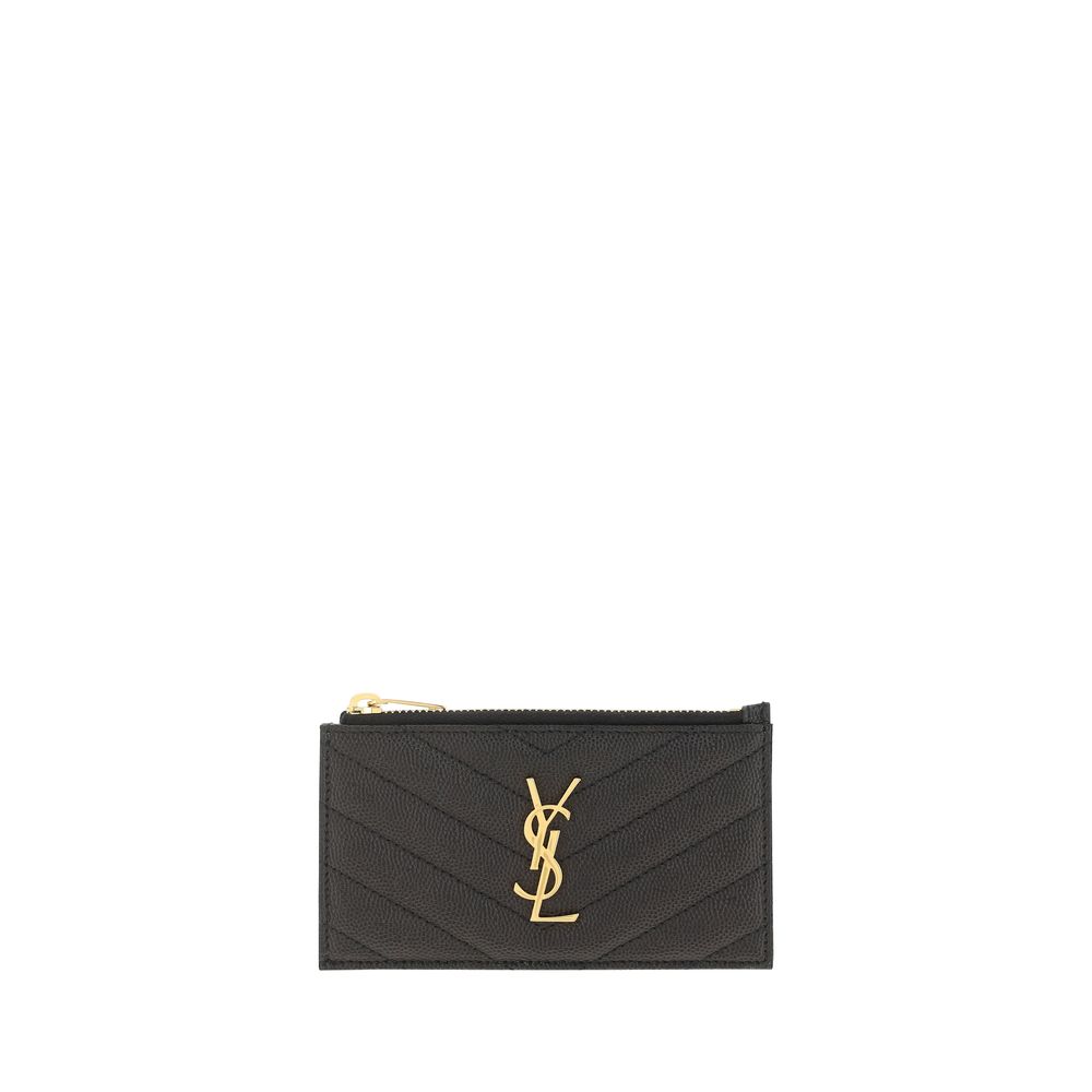Saint Laurent Black Calf Leather Bos Taurus Wallet - Luxury Boutique Co