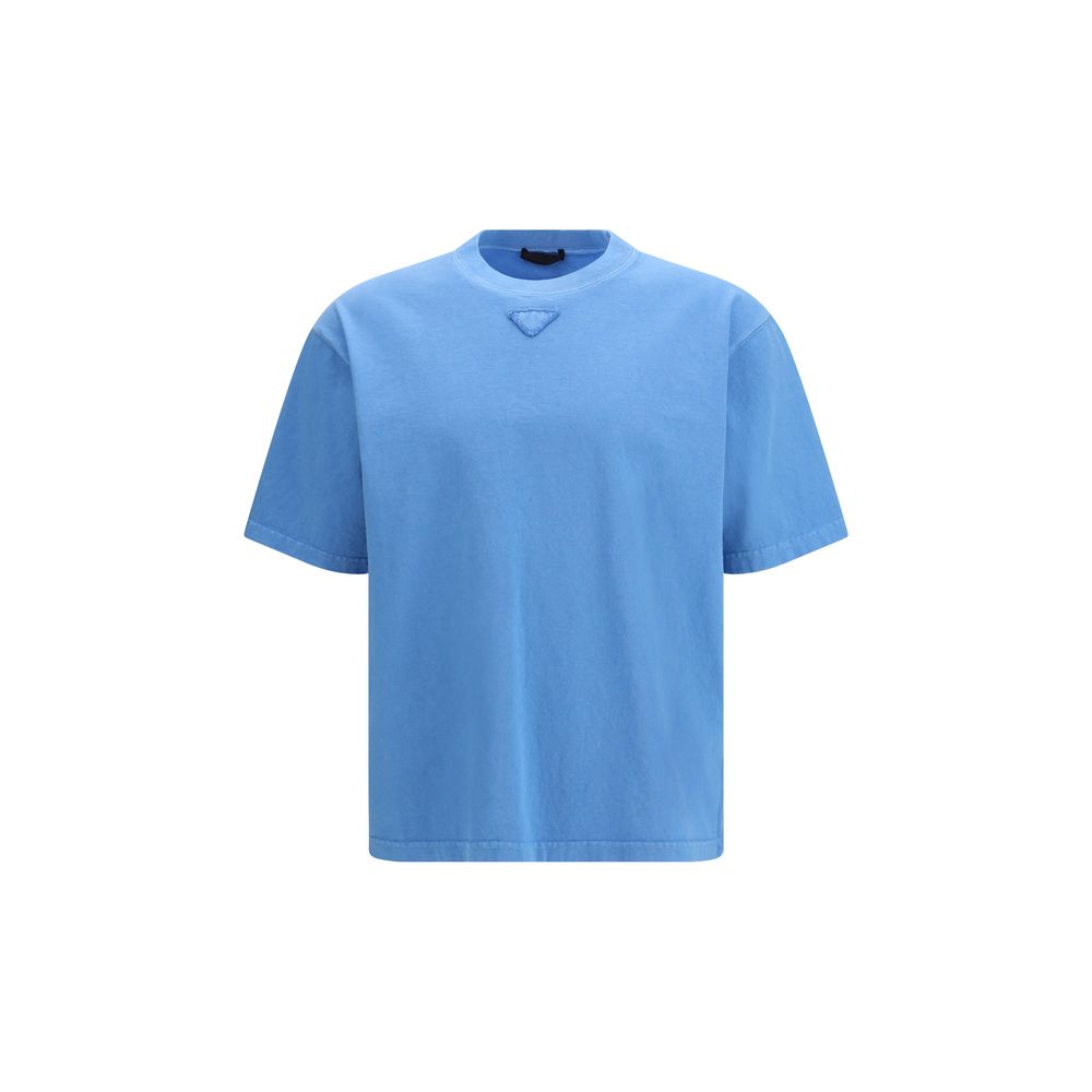 Prada Blue Cotton T-Shirt - Luxury Boutique Co
