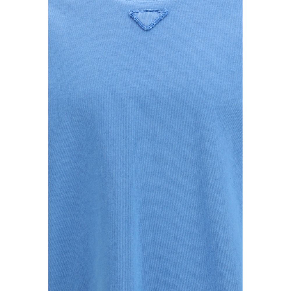 Prada Blue Cotton T-Shirt - Luxury Boutique Co