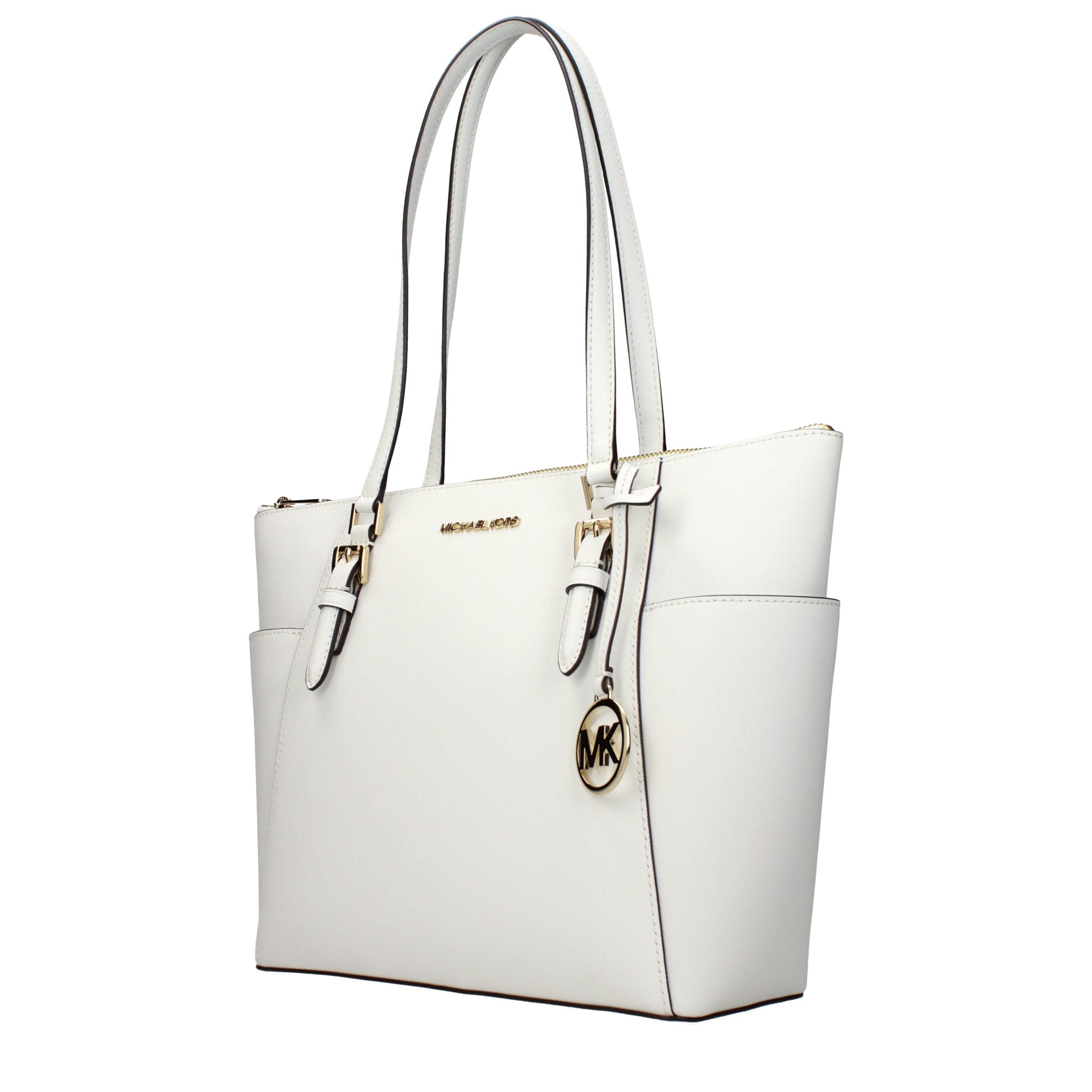 Michael Kors White Leather Shoulder Bag - Luxury Boutique Co