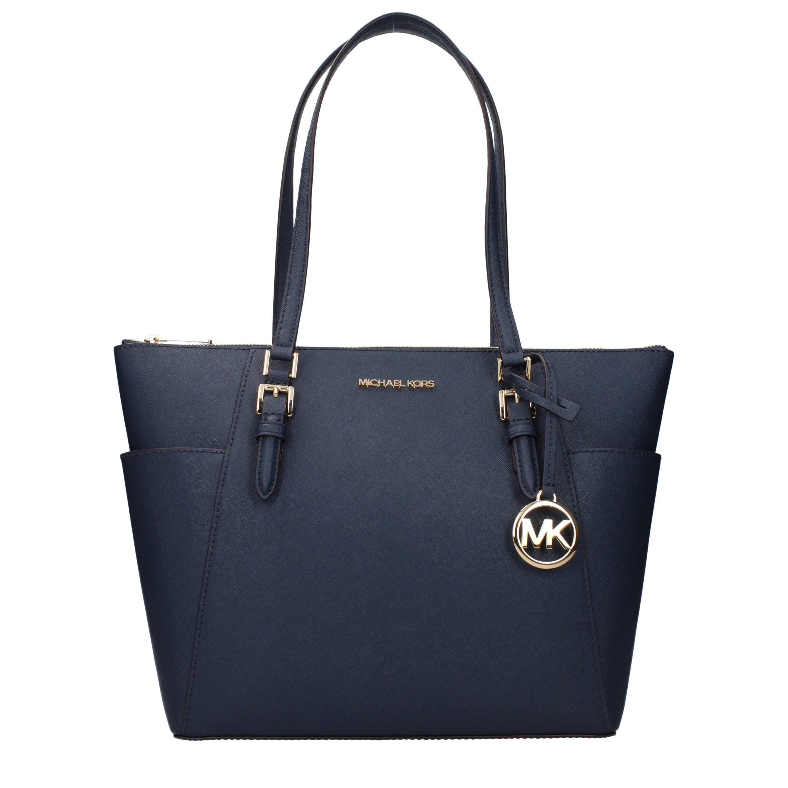 Michael Kors Blue Leather Shoulder Bag - Luxury Boutique Co