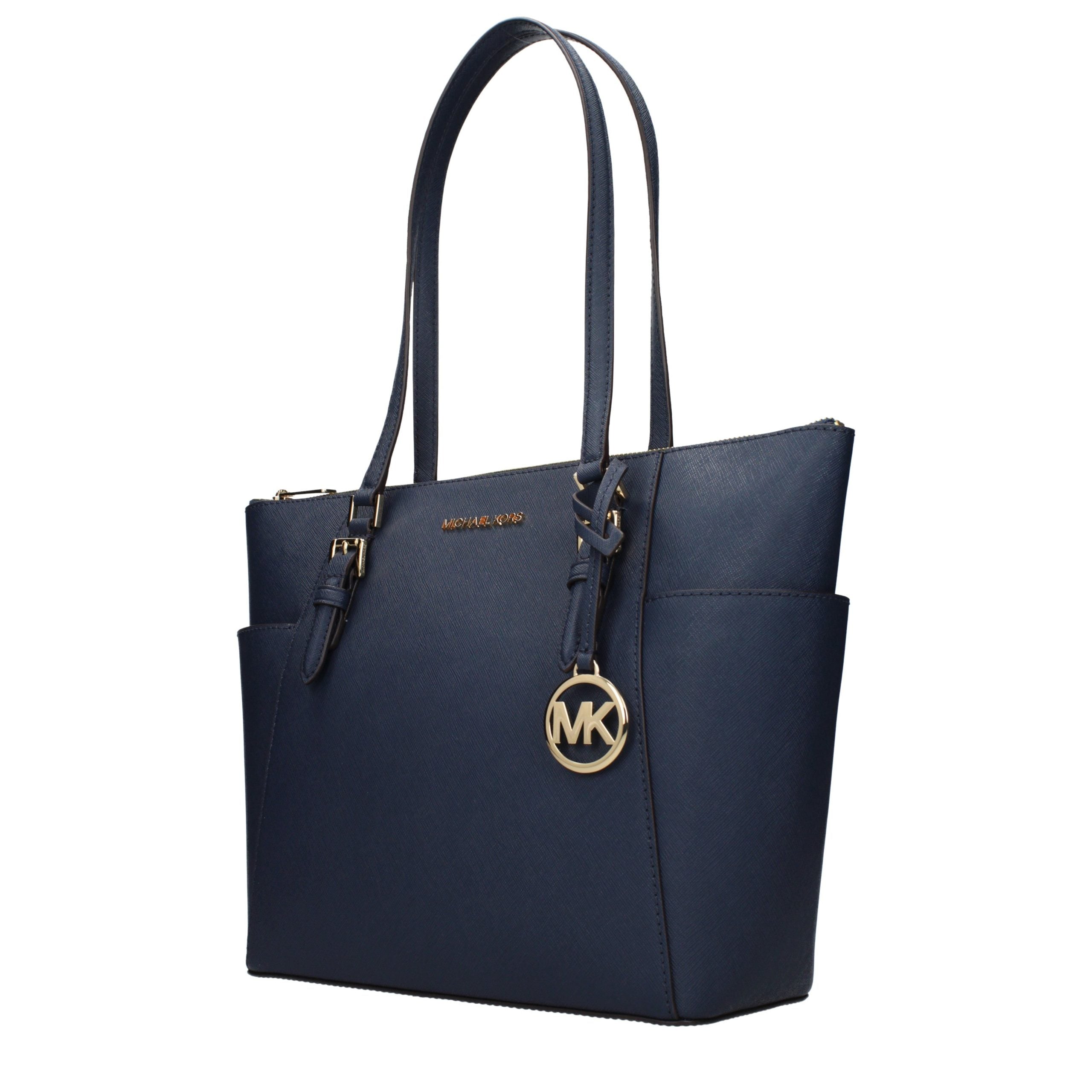 Michael Kors Blue Leather Shoulder Bag - Luxury Boutique Co