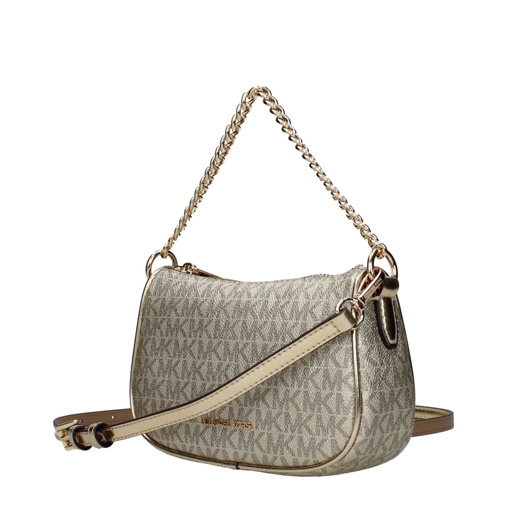 Michael Kors Gold Fabric Handbag - Luxury Boutique Co
