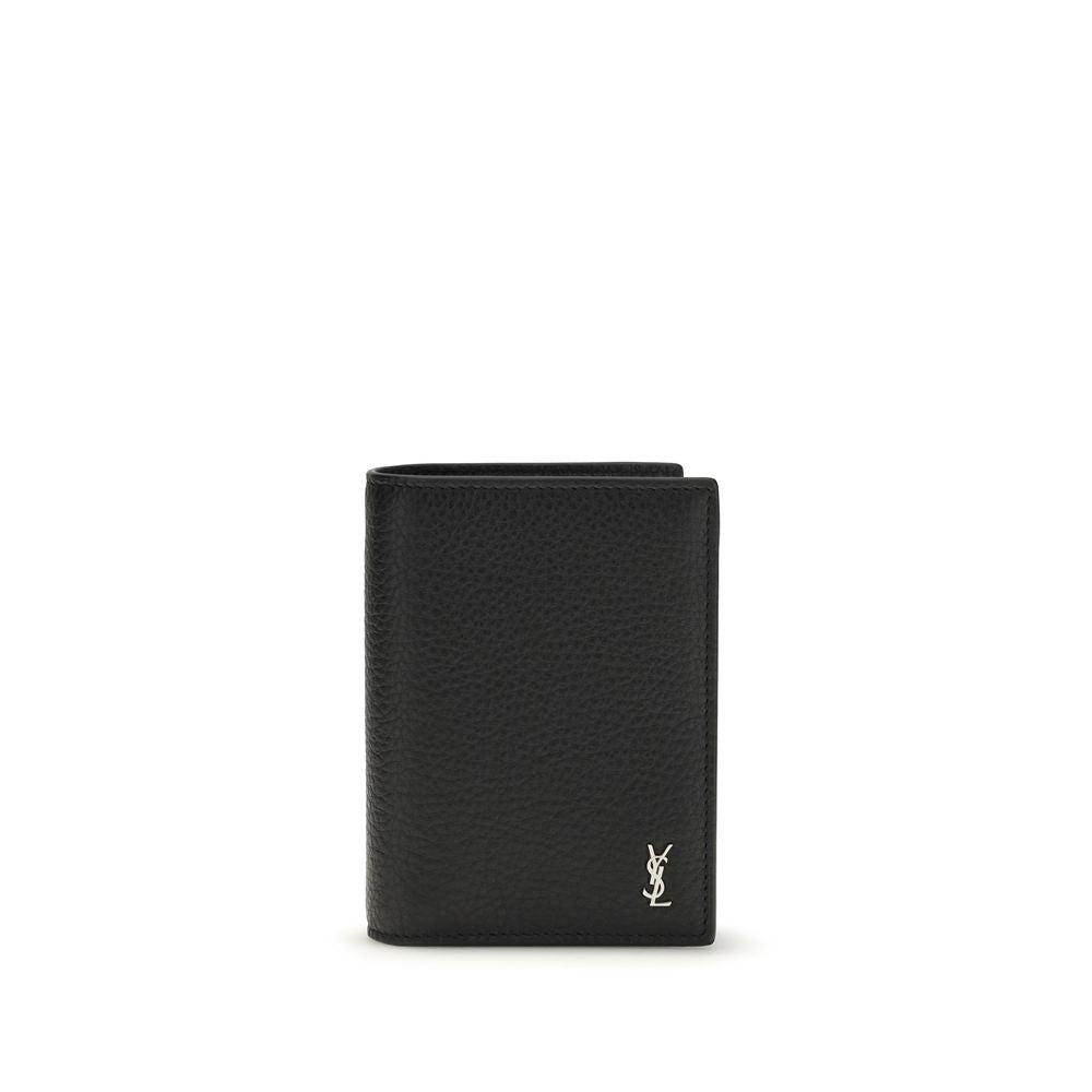 Saint Laurent Black Calf Leather Bos Taurus Wallet - Luxury Boutique Co