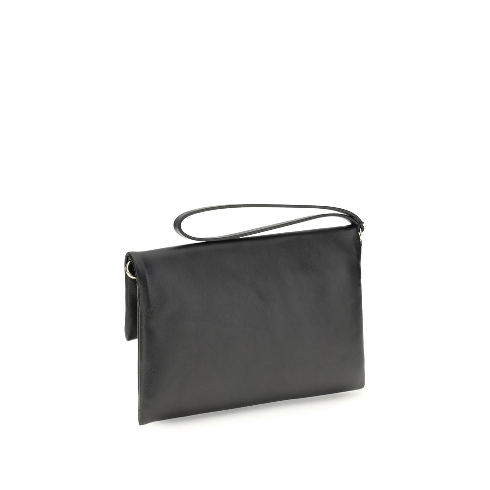 Fendi Black Lamb Ovis Aries Aries Clutch Bag - Luxury Boutique Co