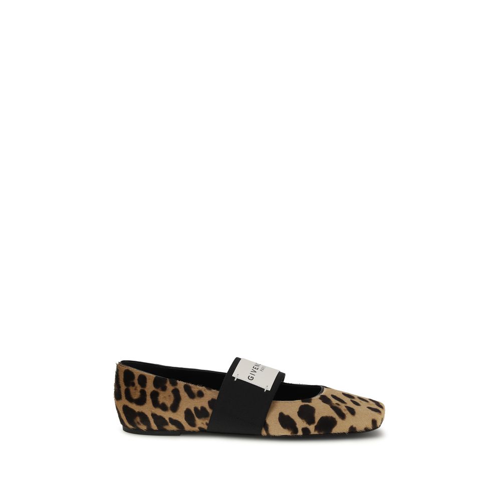 Givenchy Beige Calf Leather Bos Taurus Ballet Flats - Luxury Boutique Co