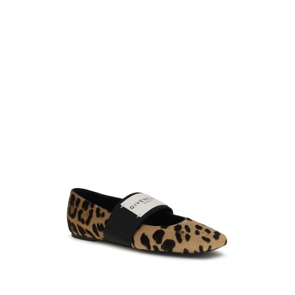 Givenchy Beige Calf Leather Bos Taurus Ballet Flats - Luxury Boutique Co