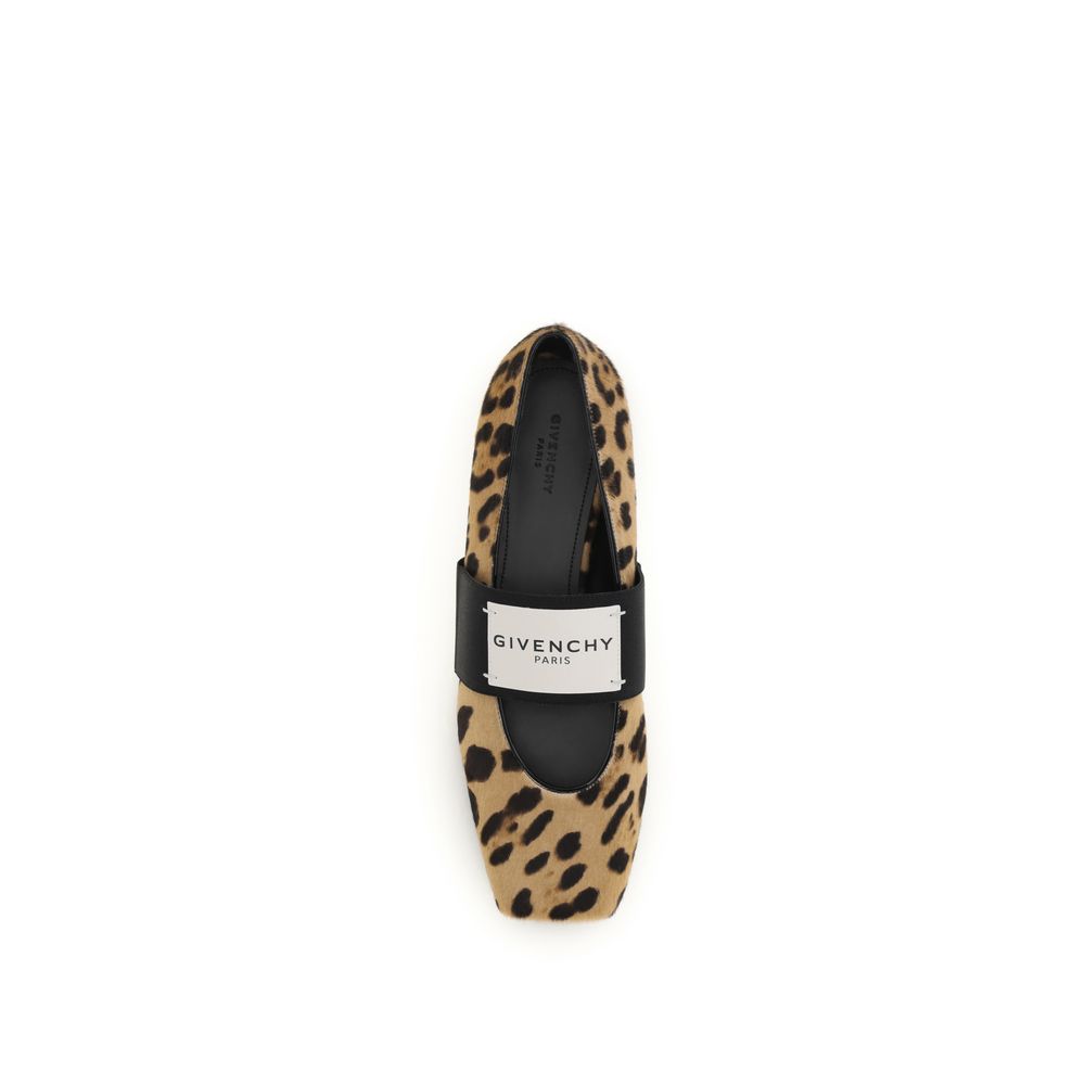 Givenchy Beige Calf Leather Bos Taurus Ballet Flats - Luxury Boutique Co