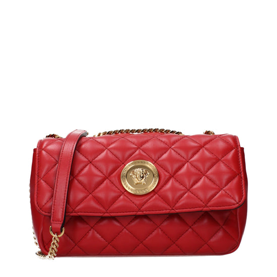 Versace Red Leather Shoulder Bag