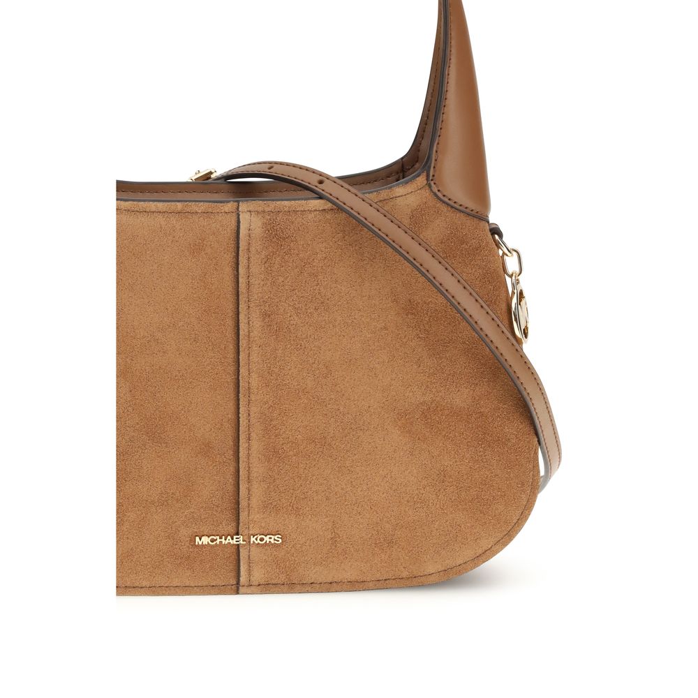 Michael Kors Beige Calf Leather Bos Taurus Shoulder Bag - Luxury Boutique Co