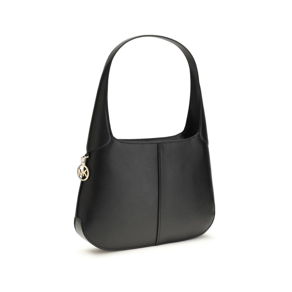 Michael Kors Black Calf Leather Bos Taurus Shoulder Bag - Luxury Boutique Co