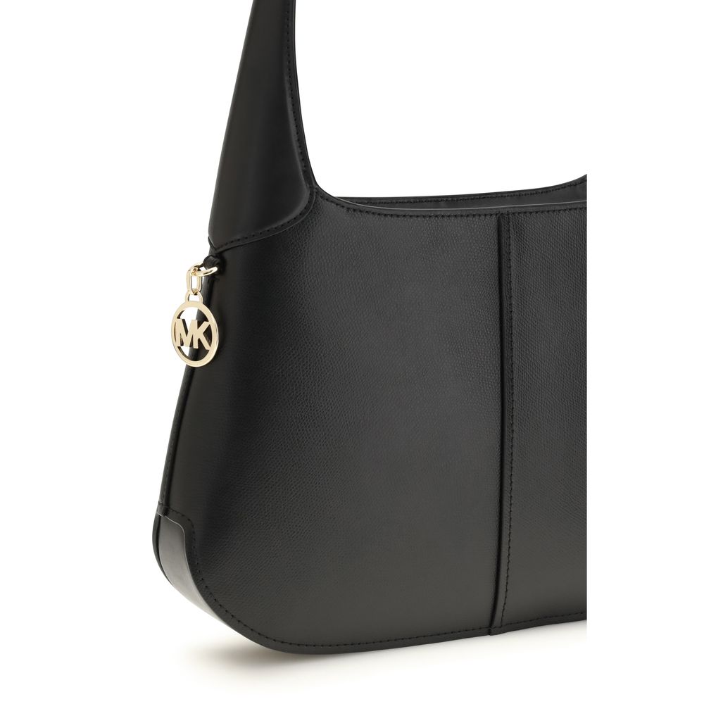 Michael Kors Black Calf Leather Bos Taurus Shoulder Bag - Luxury Boutique Co