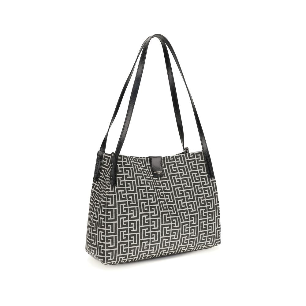 Balmain Black Cotton Shoulder Bag - Luxury Boutique Co