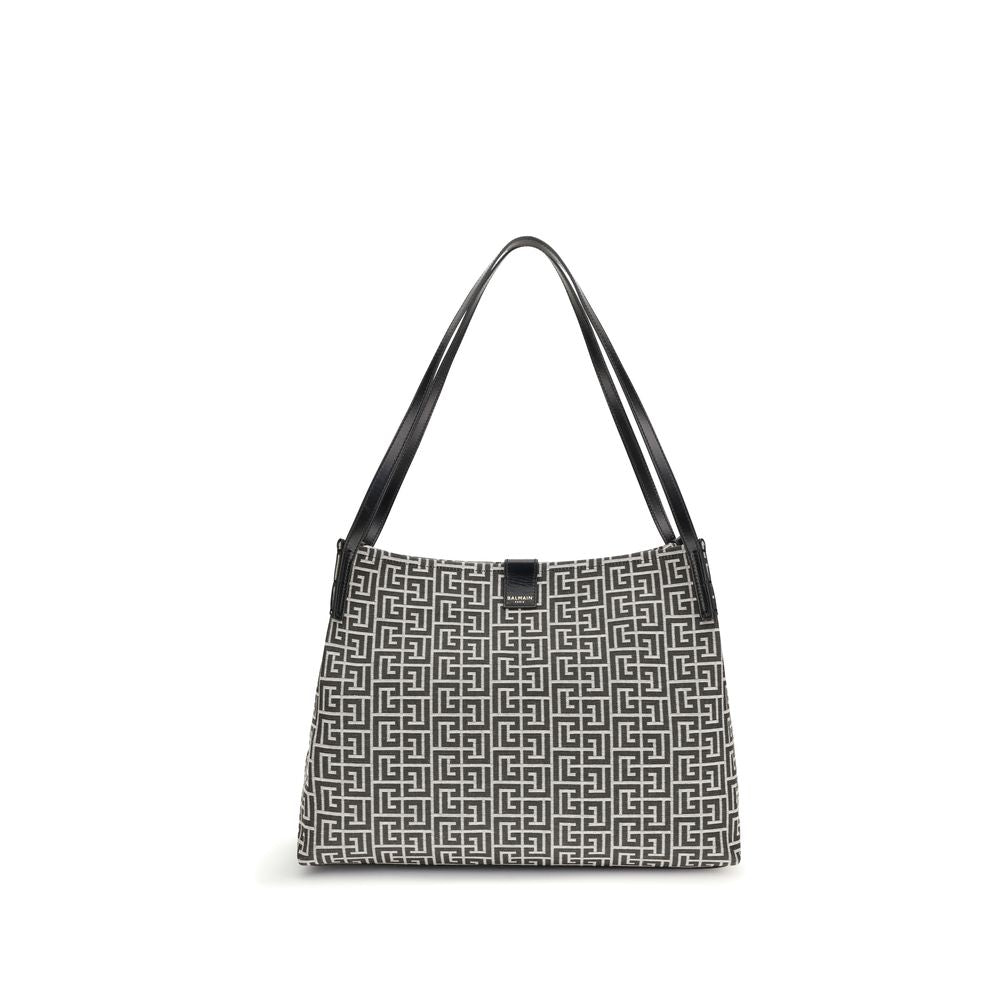 Balmain Black Cotton Shoulder Bag - Luxury Boutique Co