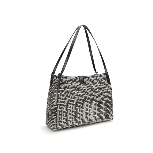 Balmain Black Cotton Shoulder Bag - Luxury Boutique Co
