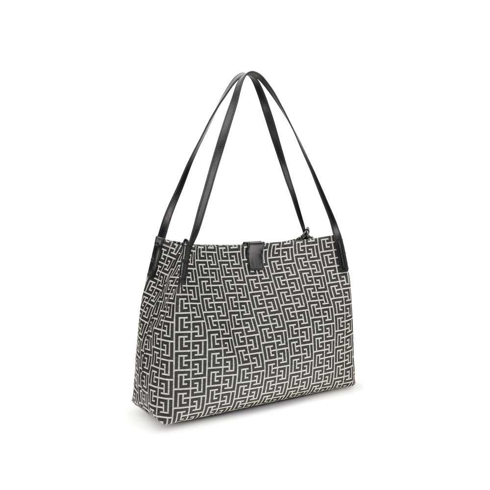 Balmain Black Cotton Shoulder Bag - Luxury Boutique Co