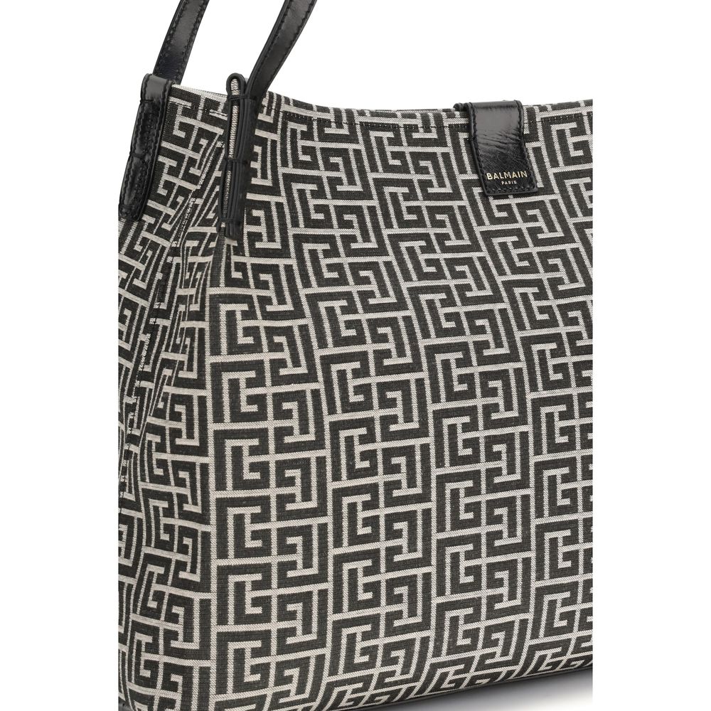 Balmain Black Cotton Shoulder Bag - Luxury Boutique Co